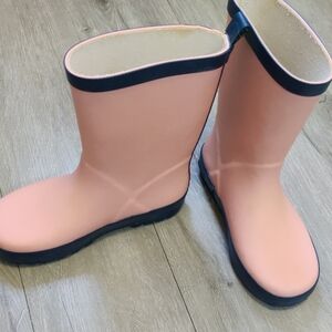 Pale Pink & Blue Rain Boots Size 2